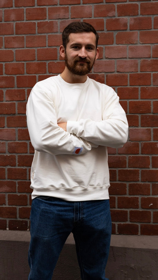 Men's Classic Sweatshirt - Ecru - LATE 'N' LAZY -