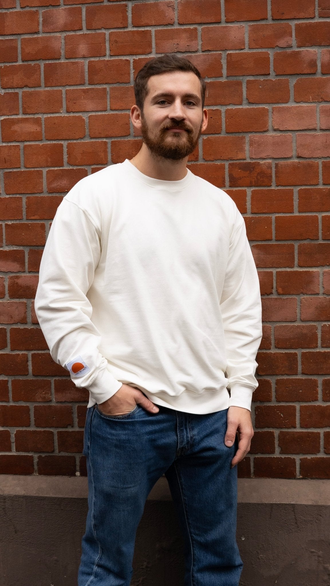 Men's Classic Sweatshirt - Ecru - LATE 'N' LAZY -