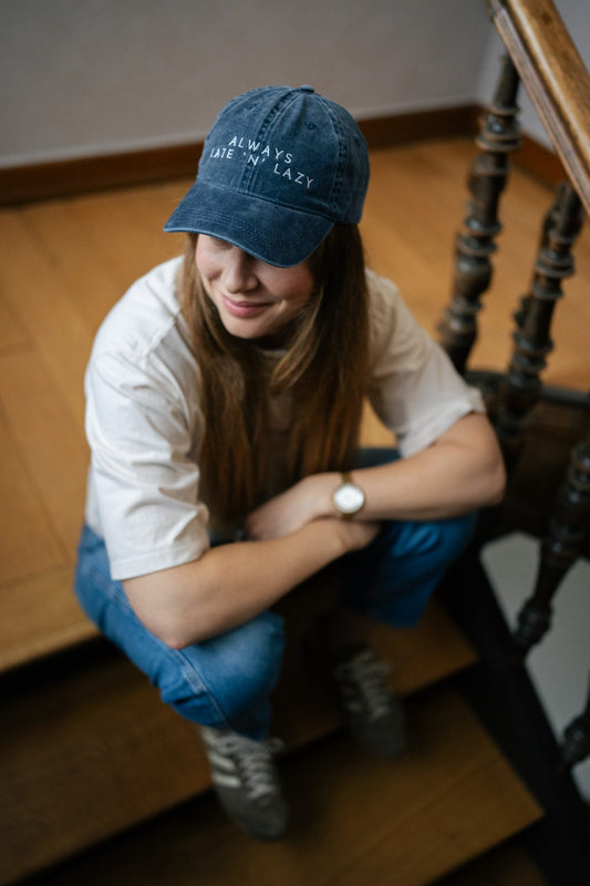Cap blau - "ALWAYS LATE 'N' LAZY" - LATE 'N' LAZY -