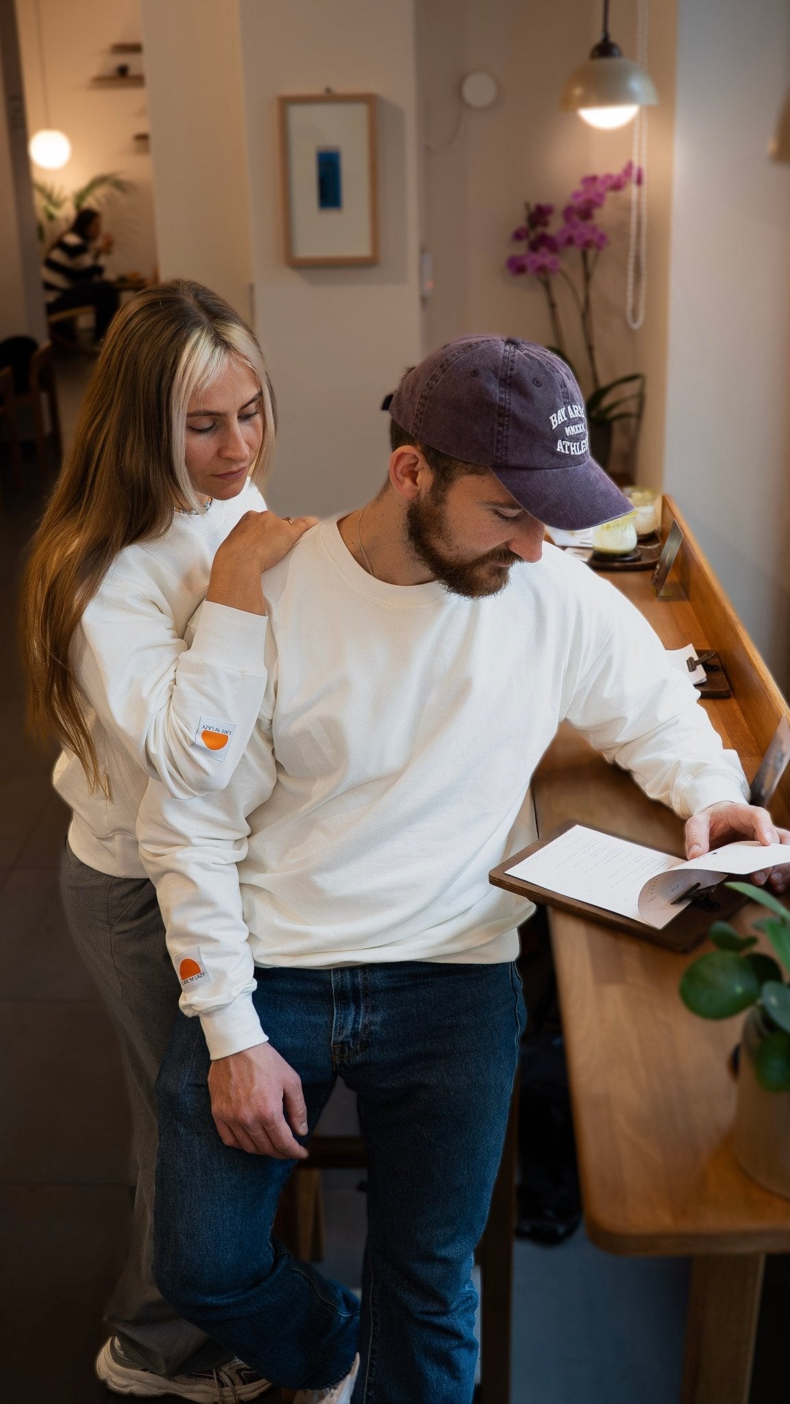 Men's Classic Sweatshirt - Ecru - LATE 'N' LAZY - 