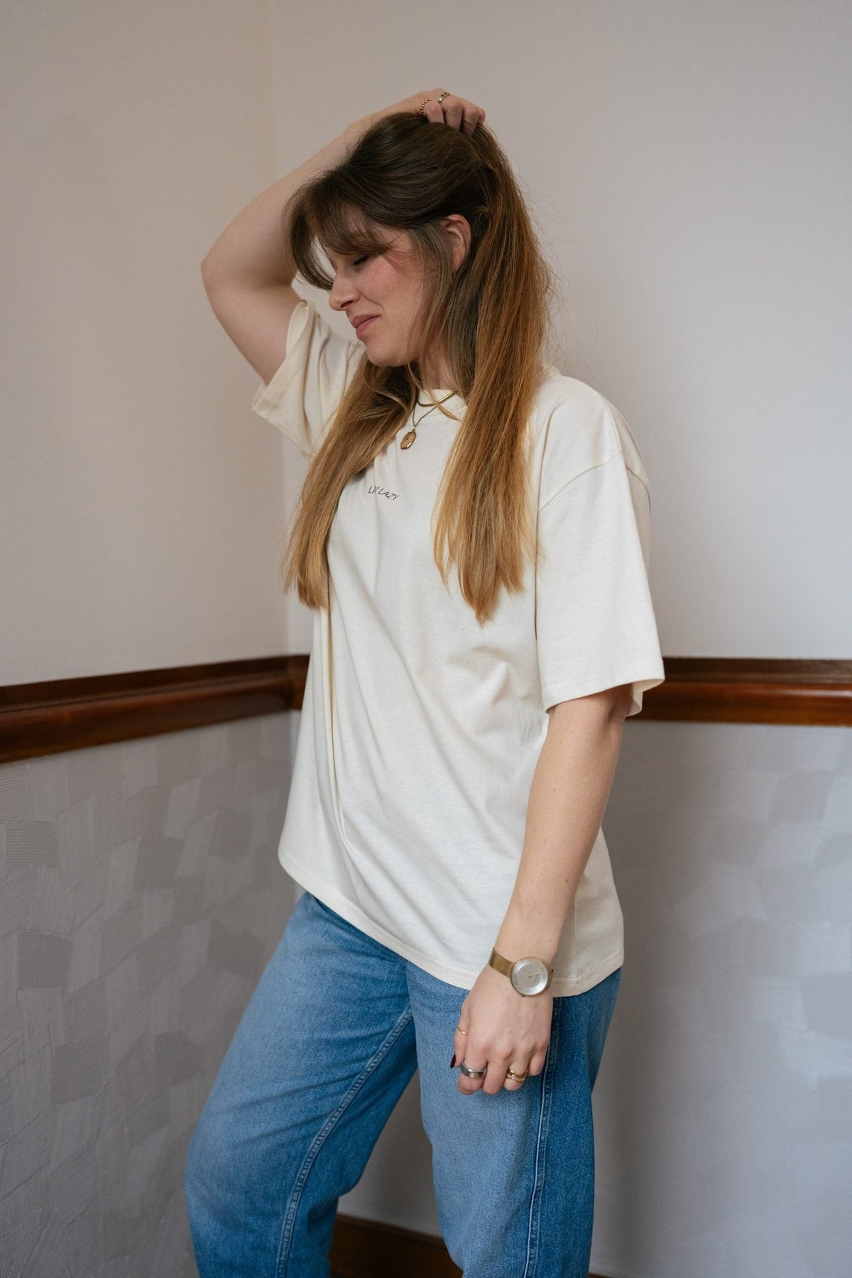 T-Shirt Classic "NICHT ALLES MUSS SITZEN" - LATE 'N' LAZY -