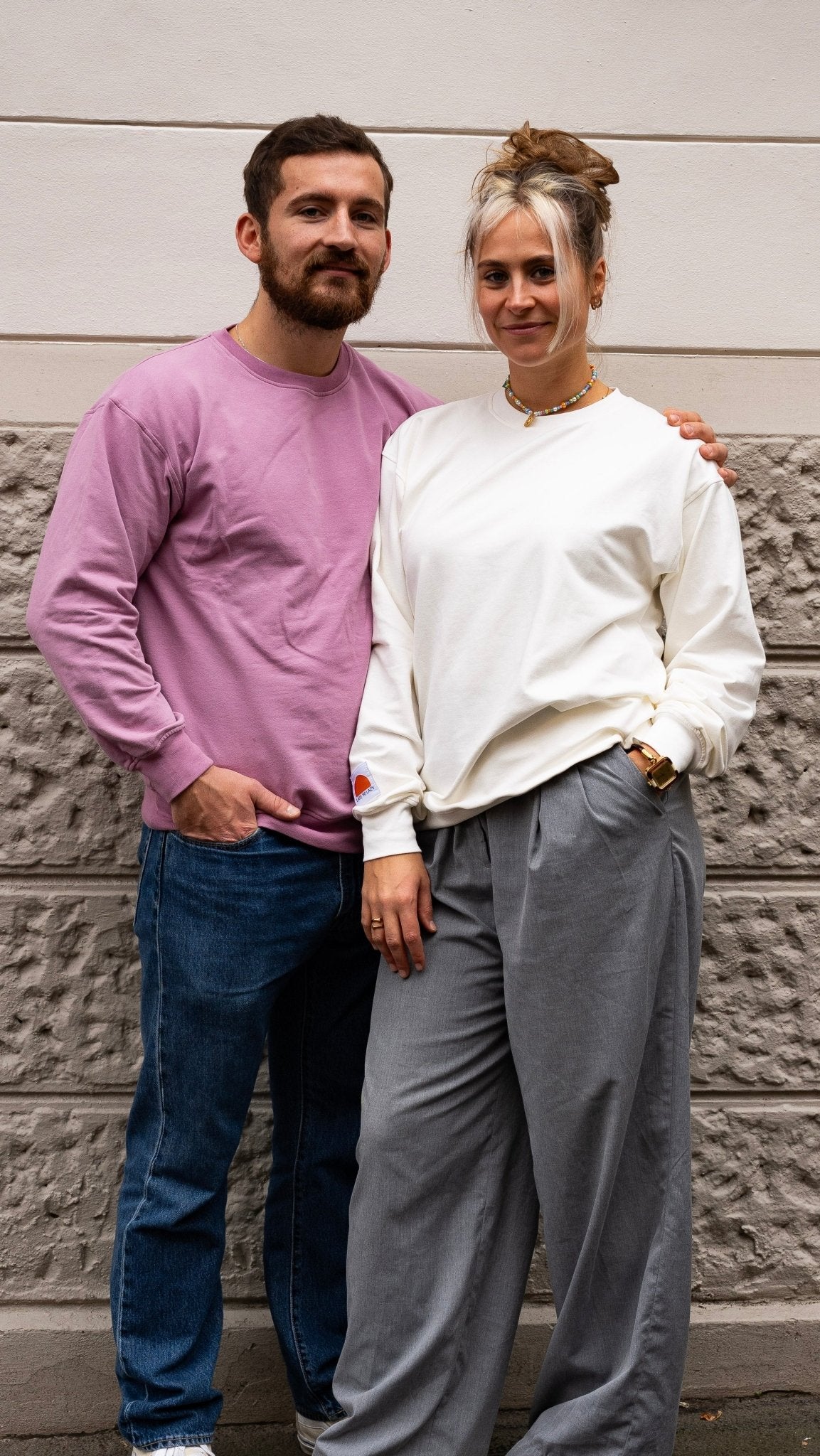 Women's Classic Sweatshirt Cropped - Ecru - LATE 'N' LAZY - 