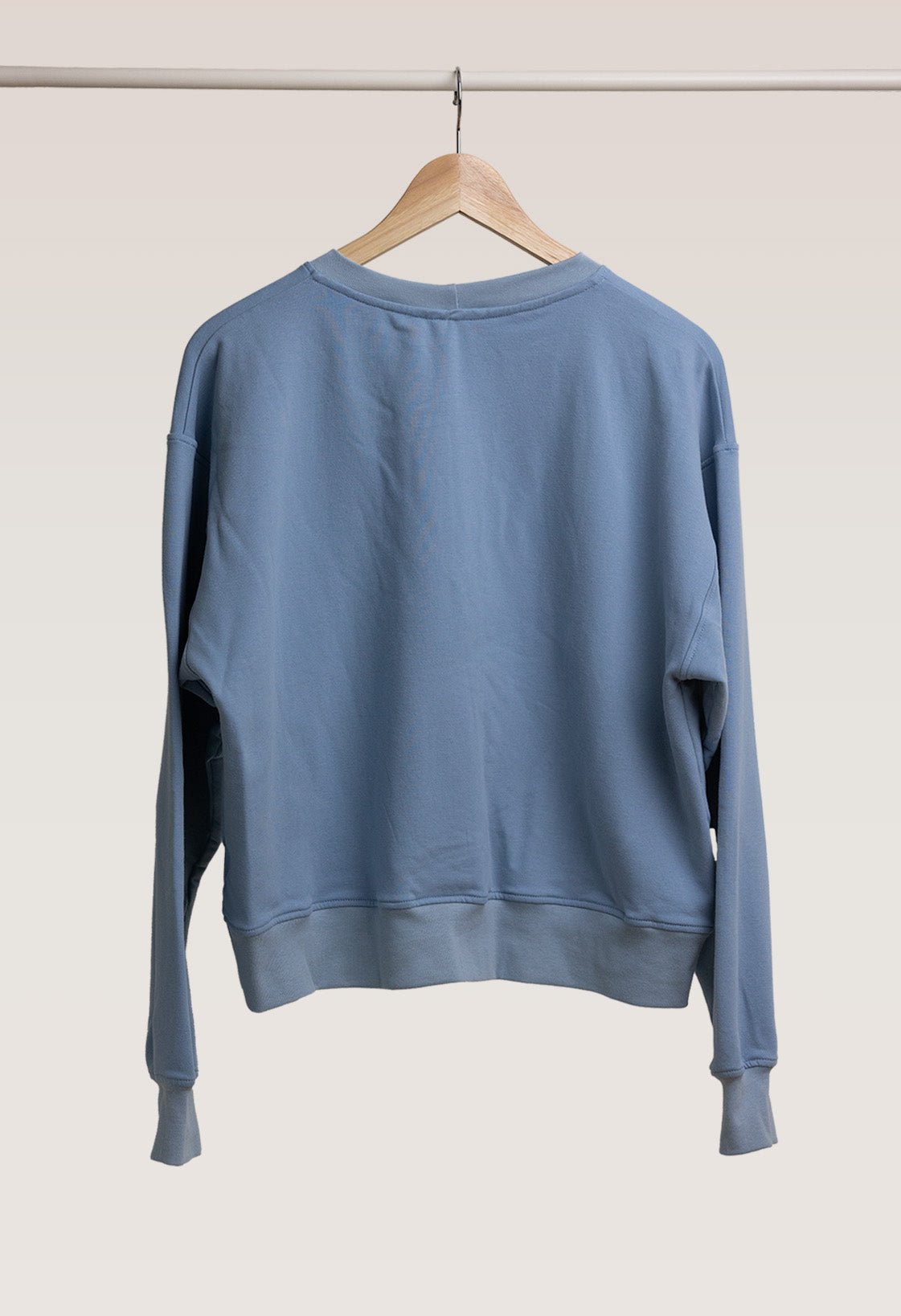 Women's Sweatshirt Cropped - Blue Shadow - LATE 'N' LAZY -