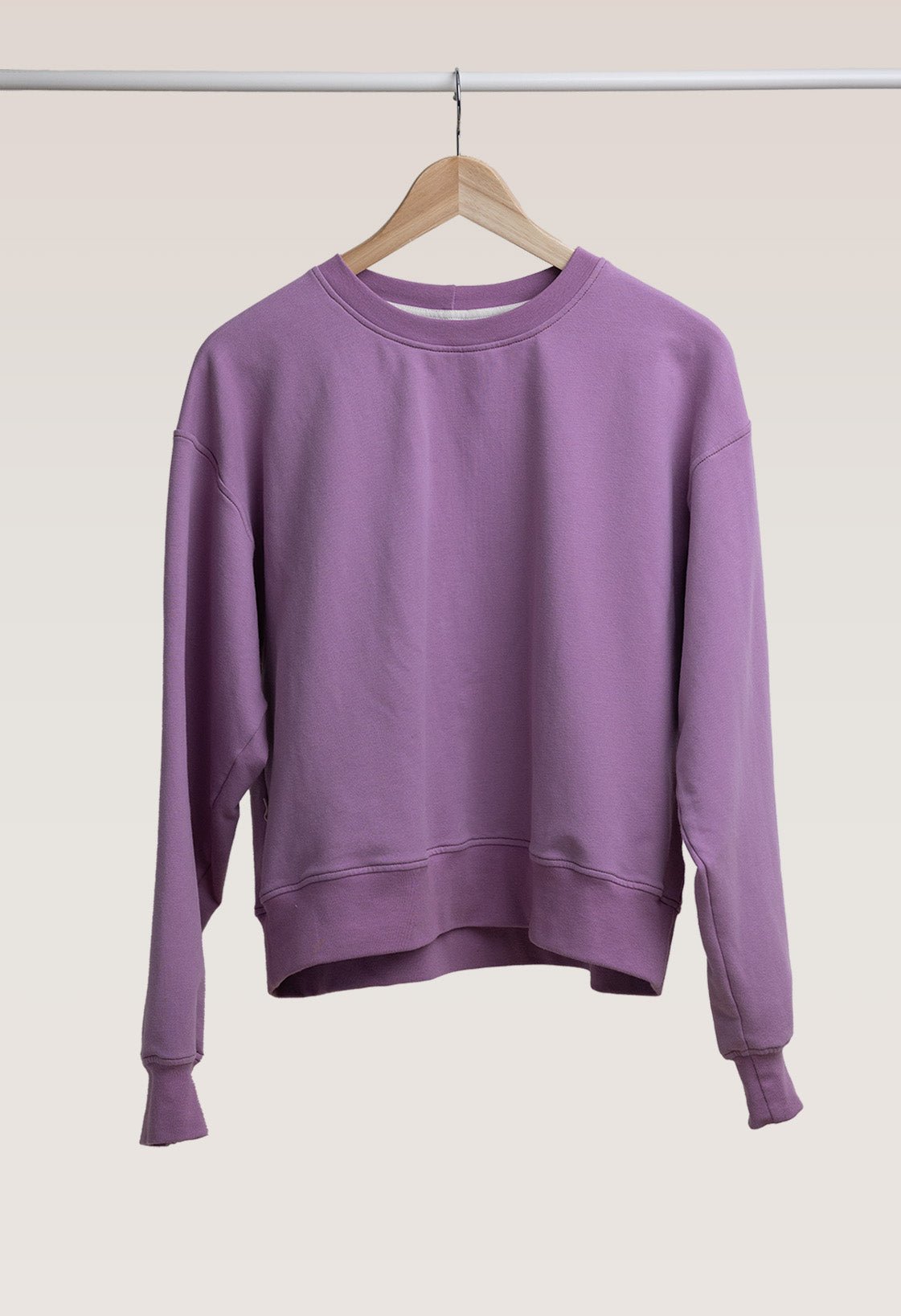 Women's Sweatshirt Cropped - Lavender - LATE 'N' LAZY -