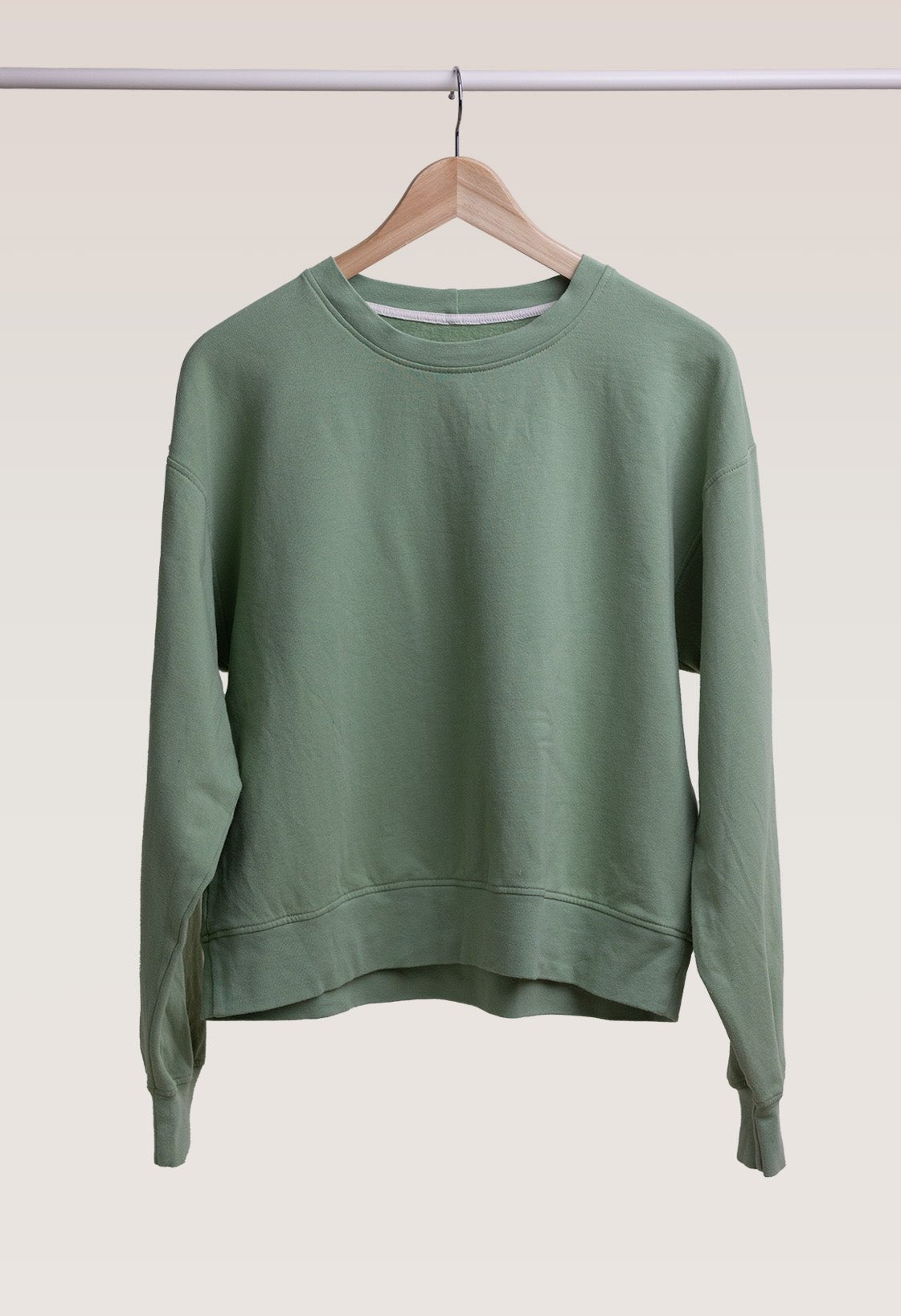 Women's Sweatshirt Cropped - Mint Green - LATE 'N' LAZY -